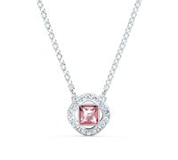 Swarovski Angelic Square Pendant Necklace with Pink and White crystal