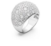 Luna cocktail ring, Moon, White, Rhodium plated
