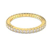 Matrix Vittore ring, Round cut, White, Gold-tone finish