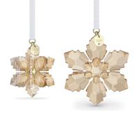 Swarovski Annual Edition Festive 3D Ornament Set 2026 5732530 - Unisex - Glass Champagne/Gold/White
