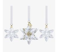 Swarovski Annual Edition Set Of Three Festive Snowflake 2024 Ornaments 5674410 In Gold Gold One Size