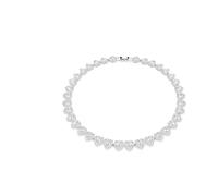 Swarovski x Ariana Grande Tennis Necklace, Heart Motif with Clear Mixed-Cut Crystals in a Rhodium-Finished Setting, Part of the Ariana Grande x Capsule Collection