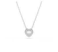 Swarovski Ariana Grande x pendant, Mixed cuts, Heart, White, Rhodium plated
