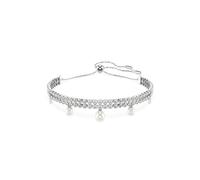 Swarovski Ariana Grande x bracelet, Crystal pearl, Round cut, White, Rhodium plated