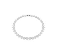 Swarovski Ariana Grande x Tennis necklace, Mixed cuts, Heart, Clear, Rhodium Finish, One Size, Crystals, Rhodium finish, Crystal, One Size, Crystals, Rhodium finish, Crystal