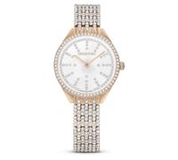 Swarovski Attract Watch, Swiss Made with White Pavé Crystal Encrusted Silver-Tone Face and Rose-Gold Tone Bracelet, from The Attract Collection