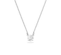 Swarovski Attract Imber Pendant necklace, Round, White, Rhodium plated
