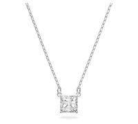 Swarovski Attract necklace, Square, White, Rhodium plated