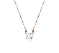 Swarovski Attract necklace, Square, White, Rose gold-tone plated