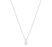 Swarovski Attract Trilogy pendant, Round, White, Rhodium plated