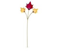 Swarovski Autumn Leaves Single Flower, Coloured Crystals with Champagne Gold Tone Plating, from the Swarovski Garden Tales Collection