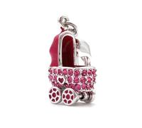 Swarovski Baby Girl Pink Carriage Clasp Dangle Charm