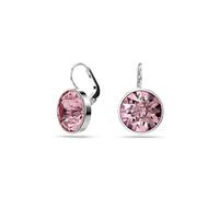 Swarovski Bella Drop Earrings, Round Cut Crystal, Lever Back Closure, One Size, Crystal, crystal
