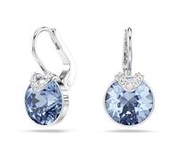 Swarovski Bella Pierced Earrings, Blue, Rhodium plated