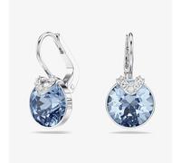 Swarovski Bella Rhodium Plated Blue Crystal V Drop Earrings 5734234