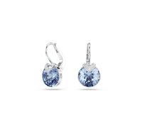 Swarovski Bella Pierced Earrings, Blue, Rhodium plated
