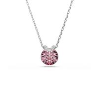 Swarovski Bella Silver Tone & Pink Crystal V-Shaped Pendant