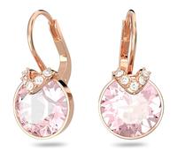 Bella Rose Gold-Tone Plated Round Cut V Drop Earrings 5662114
