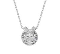 Swarovski Bella V Pendant Necklace Round White Crystal Rhodium Plated 5535526