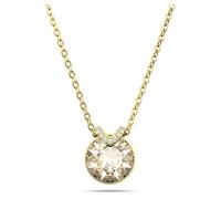 Swarovski Bella V pendant, Round cut, Gold tone, Gold-tone plated