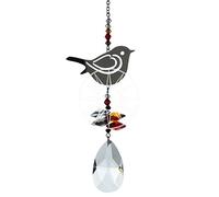 Swarovski Bird Crystal Fantasy Hanging Suncatcher/Rainbow Maker + 38mm Almond Crystal - ROBIN