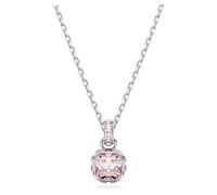 Swarovski Birthstone pendant, Square cut, June, Pink, Rhodium plated