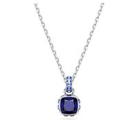Swarovski Birthstone Rhodium Plated Blue Square Cut September Pendant 5651790 - Crystal / Rhodium Plated