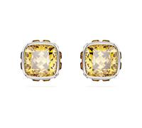Swarovski Birthstone Rhodium Plated Yellow Square Cut November Stud - Crystal / Rhodium Plated