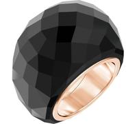 Swarovski Black Finish Rose Gold Tone Ring Size N
