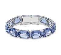 Swarovski Blue Bracelet, Blue Octagon Cut Crystals in a Rhodium Plated Setting, from the Millenia Collection