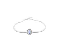 Swarovski Bangle, Millenia Collection, Octagon Cut Blue Crystal, Rhodium-Plated Setting