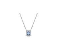 Swarovski Blue Pendant Necklace, Blue Octagon Cut Crystal in Rhodium Plated Setting, from the Millenia Collection
