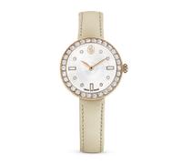 Swarovski Certa Rose Gold Swiss Made Beige Leather Bracelet Watch - Adjustable