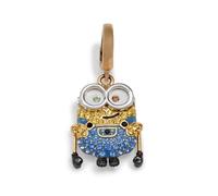 Minions Bob charm, Pavé, Multicoloured, 18K gold finish