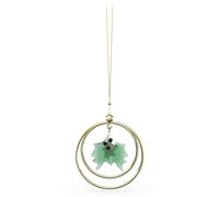Swarovski Christmas Holly Hanging Ornament, Green and Red Crystal with Gold Tone Plating, from the Swarovski Garden Tales Collection
