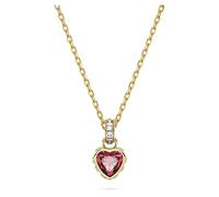 Swarovski Stilla Pendant Necklace Metal Goldplated 5648750 - Woman - Stainless Steel Gold/Red 42 cm