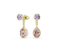 Swarovski Chroma Drop Earrings, Mixed Cuts, Multicolored, Gold-Tone Plated