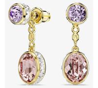 Swarovski Chroma Gold Tone Plated Changeable Crystal Drop Earrings 5738478