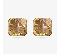 Swarovski Chroma Gold Tone Plated Yellow Crystal Stud Earrings 5613680