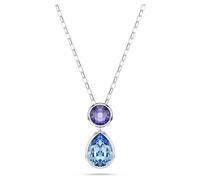 Swarovski Chroma pendant, Mixed cuts, Multicolored, Rhodium plated