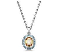 Chroma pendant, Octagon cut, Multicoloured, Rhodium plated