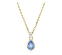 Swarovski Chroma Pendant, Pear Cut, Blue, 18K Gold Finish