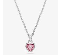 Swarovski Chroma Rhodium Plated Pink Heart Pendant 5757789
