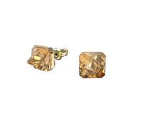 Swarovski Chroma Yellow Square Stud Earrings