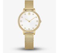 Swarovski Clarica Crystal Dial Gold Tone Bracelet Watch 5740823