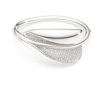 Swarovski Classica bangle, Statement, Round cut, White, Sterling silver
