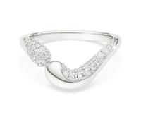 Swarovski Classica open ring, Round cut, White, Sterling silver