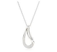 Swarovski Classica pendant, Round cut, Long, White, Sterling silver