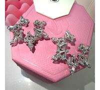 SWAROVSKI Clip On Earrings Idyllia Full snowflakes Silver rhodium plated NEW