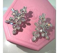 SWAROVSKI Clip On Earrings Idyllia half snowflakes Silver rhodium plated NEW